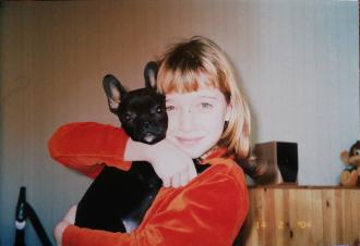 Зотова ( Галицкая) Маргарита 2004 год с французским бульдогом Пэррито